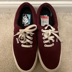 men’s red vans only worn once size 8.5